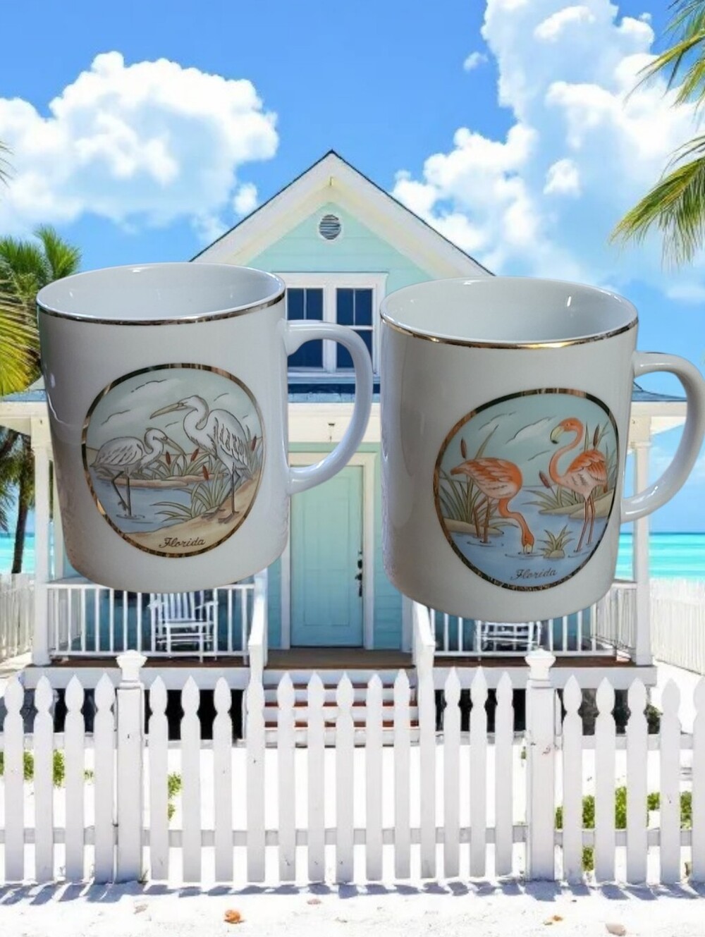 Vintage 1987 Lefton Mugs